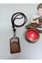 Red Coral Yantra Ethnic Authentic Bohemian Necklace with Dragon Figure - 3