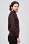 Men's Pocket Detailed Polo Neck Patterned Sweater 42544216 Claret Red - 4