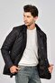 Men's Fur Lined Quilted Coat 4926000 Black