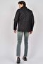 Men's Fur Lined Quilted Coat 4926000 Black - 5