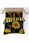 Sunflower Patterned 3D Digital Printed Double Duvet Cover Set - 2