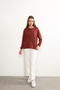 Women's Lycra Mid-Age and Above Four Seasons Tile Mom Combed Cotton Blouse with Button Pattern and Elastic Sleeves