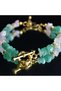 Love - Luck Shield Bracelet, Real Natural Stone Aventurine - Pink Quartz- Hematite, Love, Luck, Love - 6