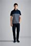 Men's Polo Collar Button Closure Short Sleeve Navy Blue Polo Collar T-Shirt24411251-138 - 6