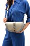 Locked Model Contrast Design Crossbody Women's Bag - 4