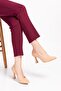 Women's Nut Skin Goblet Heel Pointed Toe Stiletto 8 Cm