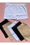 Women's Cotton Lycra Fabric 6-Piece Mini Shorts Boxer (2 Black, 2 White, 2 Skin Color)