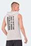 Versio in Men's Sleeveless Printed Stone Gray T-Shirt - 2