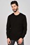 Men's Patterned Crew Neck Sweater 650189407 Black - 4