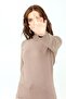 Women's Lycra Long Sleeve Basic Full Fisherman Blouse 0240017 Mink - 3