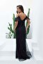 Women's Low Shoulder Evening Dress 5815625 Black - 5