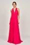 Women's Halter Neck Long Evening Dress 5437671 Pomegranate Flower - 7