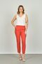 Women's Ankle Length Double Pocket Narrow Fit Pants 7001 Coral - 2