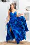 Women's Chiffon Strap Long Evening Dress 6575886 Cobalt Blue - 4