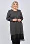 Women's Anthracite Lace Detailed Accessory Dress 47220585