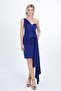 Women's One Shoulder Evening Dress 5924015 Midnight Blue