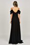 Women's Deep Slit Long Evening Dress 5481027 Black - 5