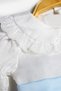 Margaret Girl's Blue Ribbon Scallop Dress White Pink Short Sleeve Birthday Dress Scallop Dress - 4