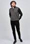 Men's Stripe Patterned Zippered Wool Sweater 4539190 Smoked - 2