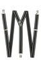 3-Clip Black and White Striped Adult Trouser Hanger-1