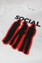White Unisex Oversize T-Shirt - Social Printed - 5