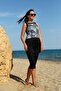 Rivamera 2-Piece Black Semi-Closed Modest Dress Swimsuit R2203 - 3