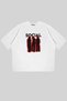White Unisex Oversize T-Shirt - Social Printed - 4