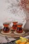 Dantel 12 Piece Round Bamboo Base Tea Set - 8