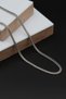 Set of 3 Luxury Twist Cube and Fox Tail Chain Necklace - Silver Color - 4