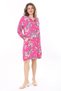 Women's Plus Size Colorful Button-Down Shirt Collar Dress with Elasticated Cuffs 65N37967 - 3