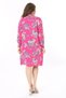 Women's Plus Size Colorful Button-Down Shirt Collar Dress with Elasticated Cuffs 65N37967 - 7