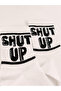 جوارب جامعية بيضاء مكتوبة عليها Shut Up من Unisex Comics Fashion - 2