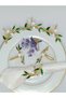 Set of 6 elegant green & white enamel gold napkin rings - 2