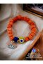 Glass Basement Bead Charm Evil Eye Bracelet Beaded Bracelet - 2