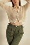 Double Faceted Zipper Openwork Summer Cardigan-Modern Trend 100% Cotton - 3