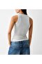 Women's Corded Fabric t-shirt Halter Neck Tank top Tank Top - 3