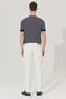 Men's Ecru Flexible Slim Fit Cotton Canvas Chino Pants - 5 Pockets - 6