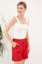 White Square Collar Knitwear Crop Top - 5