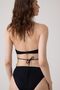 Strapless Black Bikini Top - Lacing Detail - 2