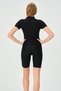 Half Sleeve Half Zipper Surfer One Piece Jumpsuit with Over-the-Knee Tights Swimmer Bathing Suit Sea Pool Swimsuit - 7