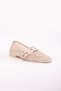 Women's Silvery Mesh Beige Skin Evening Dress Ballerinas - 4