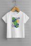 Children's Dinosaur Printed Black-White-Black 3-Piece Children's T-shirt Pack - 3