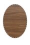 Rattan Weave Plate, Rattan Base, 35x25 cm, Ellipse/Oval, 3mm, Double-Sided Painted Walnut. - 2