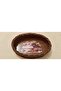 Rattan Weave Plate, Rattan Base, 25x15 cm, Ellipse/Oval, 3mm, Double-Sided Painted Walnut. - 4