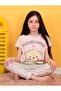 Girl's Short Sleeve Pajama Set Together Forever Salmon - 3