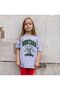 Montana Printed Gray Oversize Girl's T-shirt