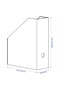 HASTVISKARE 2 Pieces Box - Oak Look Folder File Magazine Magazine Paperwork Magazine File - 5