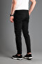 Men's Black Waistband Buckle Linen Trousers - 3