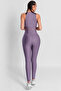Roise Drop Patterned Recovery Lilac Sports Leggings - 6