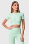Dikişsiz Yeşil Crop Top